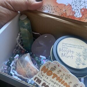 Surprise Gift Box with Crystals, Bracelet and Candle